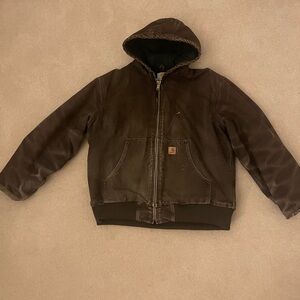 large brown carhartt jacket